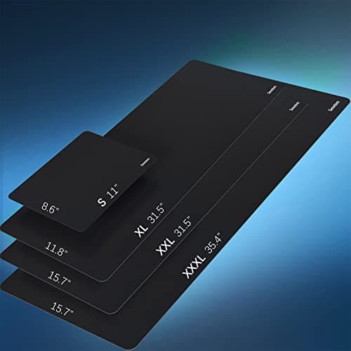 Senetem 4-Pack Mouse Pad, Ultra-Smooth Gaming Mousepad, Non-Slip Rubber Base, Washable Surface Fits Wired & Wireless Mouse – Perfect for Desk, Laptop, PC & Office, Small Portable, 11x8.6 in, Black