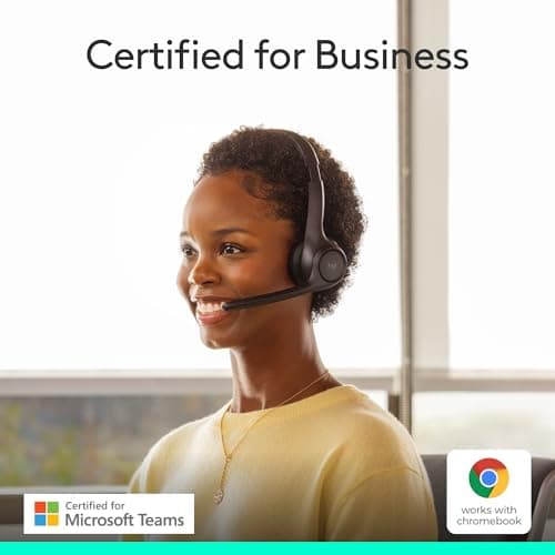 Logitech Zone 305 for Business, Wireless Bluetooth Headset with Microphone, for Microsoft Teams, Compatible with Windows, Mac, Chrome, Linux, iOS, iPadOS, Android