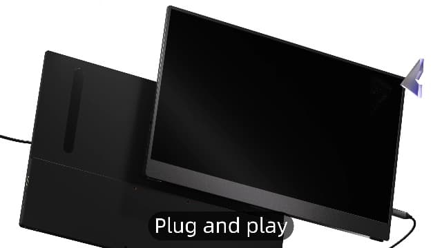 Ingnok 15.6'' FHD IPS Portable Monitor – Ultra Slim External Screen with USB C/HDMI for Laptop, Mac, PC, Phone, PS4, PS5, Switch (Renewed)