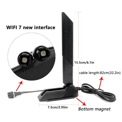 New Interface 2.4/5/6GHz Tri Band WiFi 7 Gaming Motherboard Antenna Cable Replacement for ASUS ROG Strix Z790 X890 Z890 B850 Z790-E Z790-F Z890-H Z890-F Z890-I Z890-E X870-I X870-F X870E-E PC Desktop