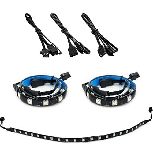 Addressable RGB PC LED Strip, 13.78 x 0.39 x 0.12 inches Clear Silicone Covering, for 5V 3-pin argb Header, Built-in Eight Strong Magnets, Easy to Install