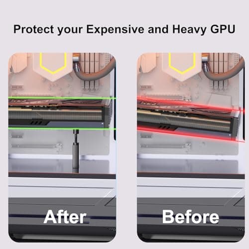 GPU Support Bracket, Aluminum Adjustable Graphics Card Holder, Video Card Stand, Anti Sag GPU Support 74-120mm