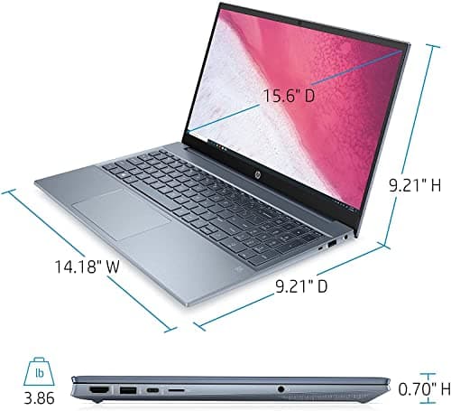 HP 2022 Pavilion 15.6" FHD 1080P IPS Laptop, 8-Core AMD Ryzen 7-5700U(Up to 4.3GHz, Beat i7-1180G7), 32GB RAM, 1TB NVMe SSD, Numpad, HDMI, WiFi, USB-A&C, Fast Charge, Audio by B&O, Win11