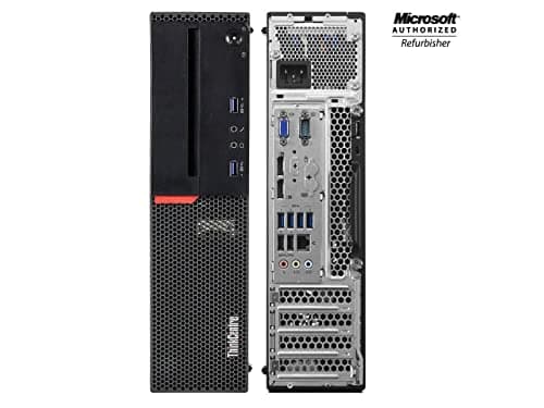 Lenovo Desktop Computer with Dual Monitors, Intel Core i5 6500 3.2GHz, 16GB RAM, 256GB SSD, 2TB HDD, AC7260 WiFi Bluetooth,DVD-RW,Wireless Keyboard Mouse,Windows 10 Pro (Renewed)