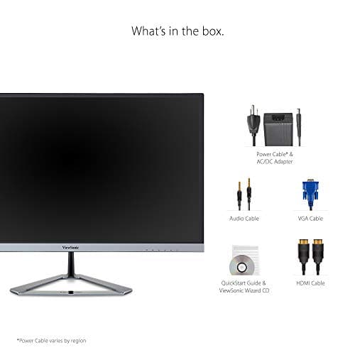 ViewSonic VX2776-SMHD 27 Inch 1080p IPS Monitor with FreeSync, Ultra-Thin Bezels, HDMI and DisplayPort
