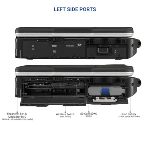 Panasonic Toughbook 31 CF-31 MK5 Rugged Laptop, 13.1" XGA Touch, i5-5300U 2.3GHz, 16GB RAM, 1TB SSD, 4G LTE, Backlit Keyboard, Windows 10 Pro
