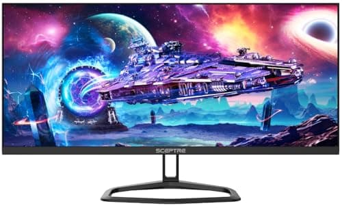 Sceptre 30-inch IPS Monitor 21:9 DisplayPort x2 up to 210Hz 1ms Ultra Wide/Slim Build-in Speakers, Machine Black 2024 (E305B-FU200T)