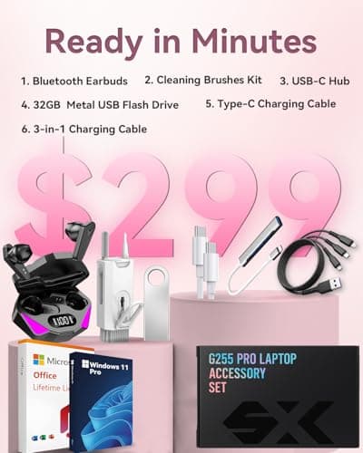 HP 14-inch Student Business Laptop – Intel N150 | Lightweight, AI Copilot Key for Study & Daily Use | 16GB RAM | 128GB UFS + 256GB MSD | w/Accessory Win 11 Pro + MS Office Lifetime | Pale Rose Gold