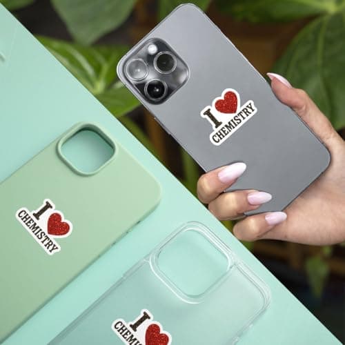 3 Pcs I Love Chemistry Sticker – Cute Science Lab Quote Vinyl Decal Waterproof for Laptop, Water Bottle, Notebook – Gift for Chemistry Teachers, Students, Science Lovers – 3 Inch