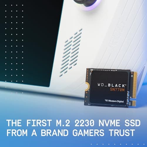 WD_BLACK 1TB SN770M M.2 2230 NVMe SSD for Handheld Gaming Devices, Speeds up to 5,150MB/s, TLC 3D NAND, Great for Steam Deck and Microsoft Surface - WDBDNH0010BBK-WRSN
