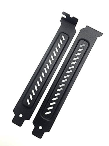 upHere Maximum Steel Profile Expansion Vented PCI Slot Cover Plate - Black- 10 Packs