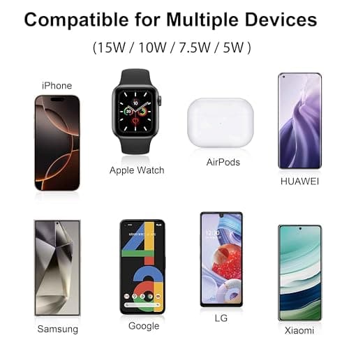 15W Wireless Charging Mouse Pad with Wrist Support, Fast Qi Wireless Charger Mouse Mat for iPhone 16/15/14/13/12/12 Pro/11/11Pro/XR/Xs/X, Samsung Galaxy S10/S9/S8 Plus Note 9/8 Multiple Devices
