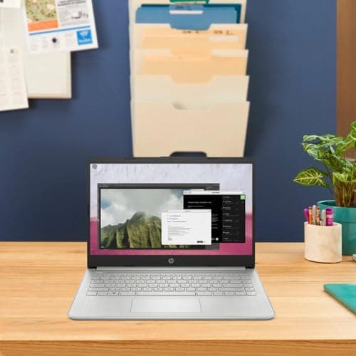 HP 14" HD Student Business Laptop, Intel Quad-Core N4120, 16GB RAM, 384GB Storage, (128GB eMMC+256GB SD Card), 1 Year Office 365, Slim Design, Webcam, HDMI, Bluetooth, WiFi, Win 11 S, Silver