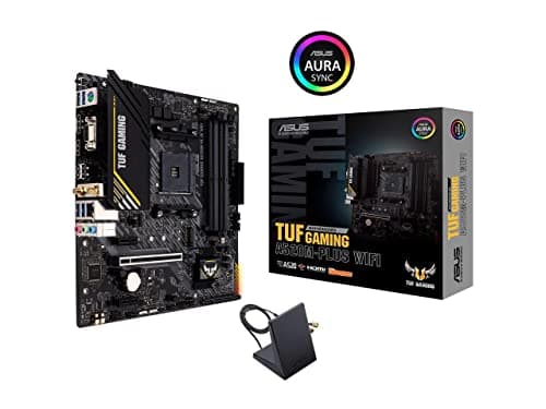 ASUS TUF Gaming A520M-PLUS (WiFi) AMD AM4 (3rd Gen Ryzen™) microATX Motherboard (M.2 Support, 802.11ac Wi-Fi, DisplayPort, HDMI, D-Sub, USB 3.2 Gen 1 Type-A and Aura Addressable Gen 2 headers)