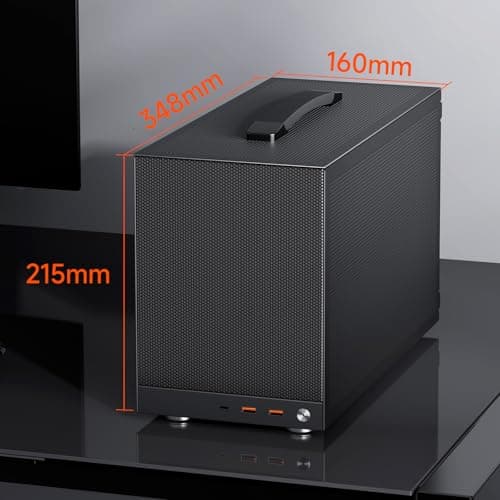 PCCOOLER CPS K101 Mini ITX PC Case, Mesh High Airflow SFF Chassis, Fits 340mm GPU, 3X 12015 Slim Fan Support, Ergonomic Handle, Tool-Free Side Panels, USB 3.0 & Type-C(Pcie Riser Cable Not Included)