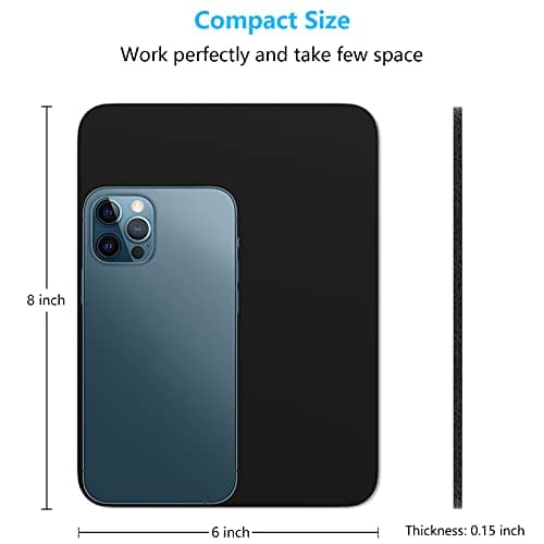 Dapesuom Small Mouse Pad, 6 x 8 Inch Thick Rubber Premium-Textured Non-Slip Portable & Washable Mini Mouse Mat for Women Men Wireless Laptops Keyboard Tray Gaming Work Computer Office Travel, Black