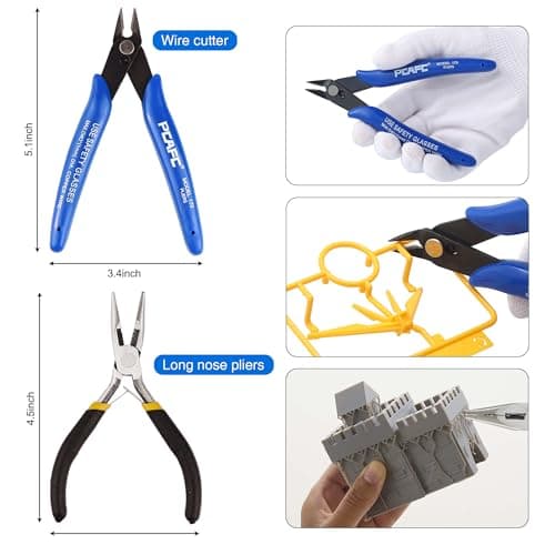 50 Pcs 3D Printer Tool Kit, 3D Printer Accessories Includes Nozzle Cleaning Kit, Deburring Tool, Files, Pliers, Wire Cutter Suitable for 3D Print Removing, Cleaning, Finishing