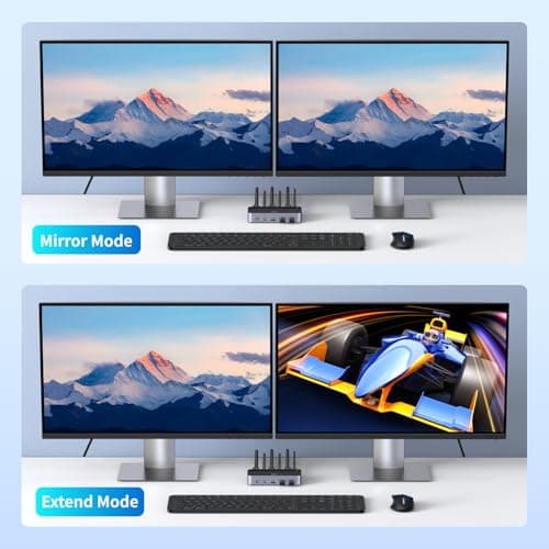 UGREEN HDMI KVM Switch 2 Monitors 2 Computers 4K@60Hz, with 4 USB 3.0 Ports for 2 Computers Sharing 2 Monitors Keyboard Mouse Printer with 4 HDMI Cables, 2 USB Cables, Power Adapter and Controller