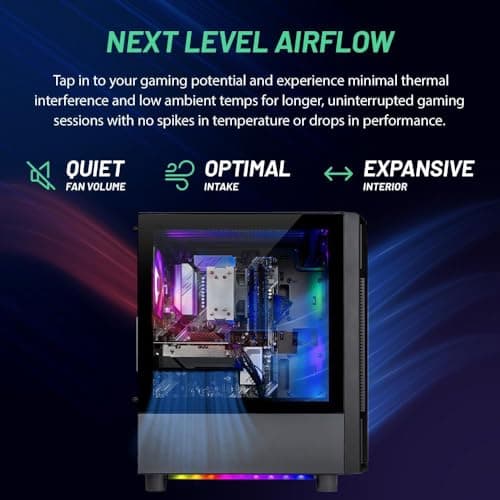 Skytech Gaming Shadow Desktop PC, Intel i5 13400F 2.5 GHz (4.6GHz), NVIDIA RTX 4060 8GB, 2TB NVMe SSD, 32GB DDR5 RAM 5200 RGB, 650W Gold PSU, Wi-Fi, Win 11
