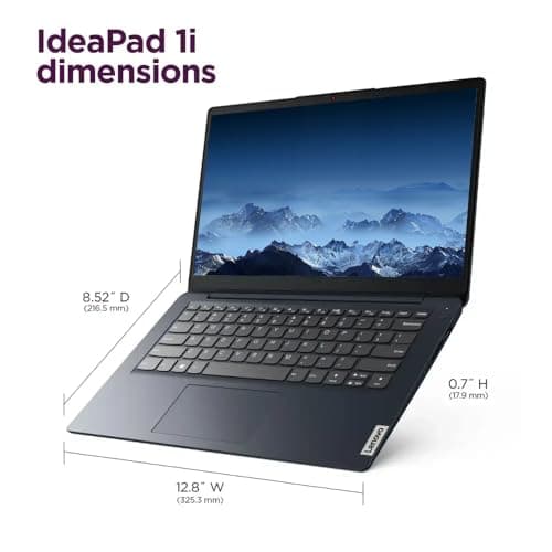 Lenovo IdeaPad 14" Business & Student Laptop, 4GB RAM 384GB Storage (256GB SSD+128GB eMMC), Dual-Core Intel Celeron, Windows 11 Home with 1-Year Microsoft Office 365 Included, PLUSERA Earphones