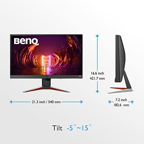 BenQ MOBIUZ EX240N Gaming Monitor 24" FHD 1080p 165Hz 1ms | VA | HDRi | Color Optimizer | Light Tuner | Black eQualizer | Freesync | Eye-Care Tech | Tilt | HDMI | DisplayPort | Built-In Speakers