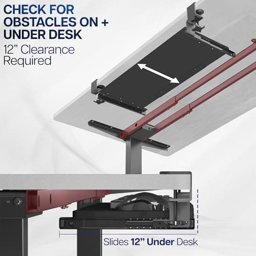 VIVO Large Keyboard Tray Under Desk Pull Out with Extra Sturdy C Clamp Mount System, 27 (33 Including Clamps) x 11 Inch Slide-Out Platform Computer Drawer for Typing, Black, MOUNT-KB05E