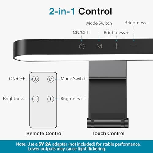 InnoGear Video Conference Light, On-Camera Video Lights for Monitor Desk LED Streaming Lighting with Remote and Touch Control Selfie Zoom Lighting for Computer Webcam Laptop Podcast, Recording