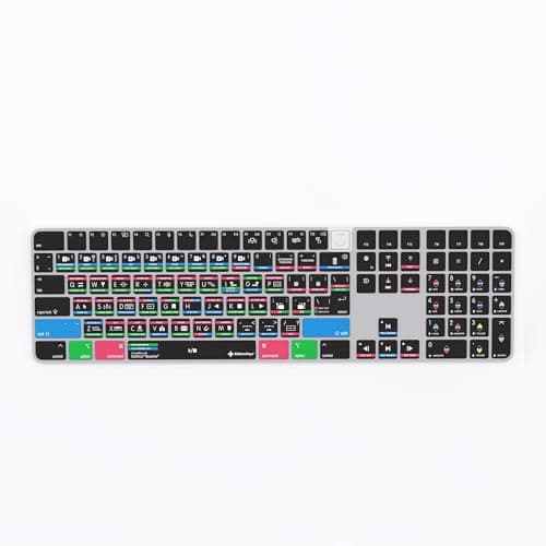 Keyboard Cover for Davinci Resolve - Compatible with Apple Magic Numeric Keyboard with and WithoutTouchID - Editors Keys