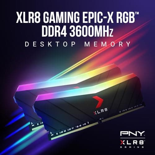 PNY XLR8 Gaming 16GB (2x8GB) DDR4 DRAM 3600MHz (PC4-28800) CL18 1.35V RGB Dual Channel Desktop (DIMM) Memory – MD16GK2D4360018XRGB