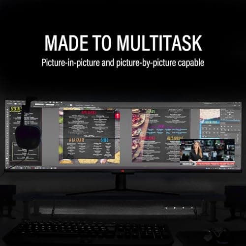 Deco Gear 49" Curved Ultrawide Gaming Monitor | 32:9 | 3840x1080 | 144Hz | 3000:1 | E-LED | 2 HDMI | 2 Display Port