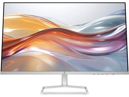 HP Series 5 527sf Monitor (Replaces Model M27h) 94F44AA#ABA w/Docztorm Dock, 27" FHD IPS (1920x1080) Display, 2x HDMI, 1x VGA, Flicker-free, Ideal for Home & Business, Black/Silver (2024 Latest Model)
