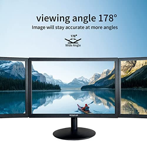15.6 Inch Small PC Monitor, FHD VA 1080P Desktop Display with 1920x1080 99% sRGB HDMI VGA Ports, VESA Mounting, LED Monitor for PC, Laptop and Computer, Black