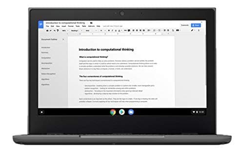 Lenovo 100E Chromebook 2ND Gen Laptop, 11.6" HD (1366 X 768) Display, MediaTek MT8173C Processor, 4GB LPDDR3 RAM, 16GB eMMC TLC SSD, Powervr GX6250, Chrome OS, 81QB000AUS, Black
