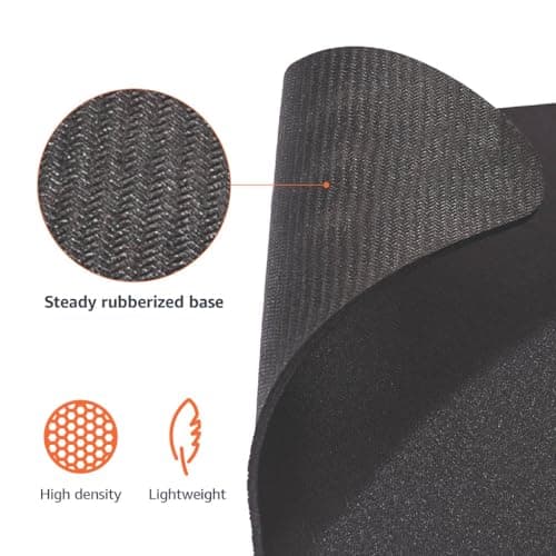 Amazon Basics Square Mouse Pad, Cloth with Rubberized Base, Standard, Black