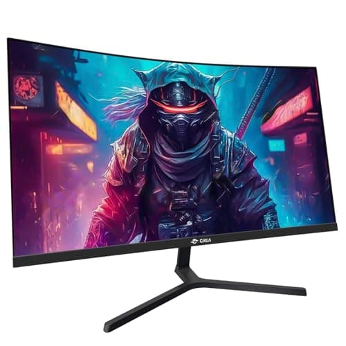 CRUA 24 Inch Curved Gaming Monitor, 144hz/165hz FHD 1080P Frameless Computer Monitor, PC Monitors Support AMD Freesync, 99% sRGB, DP, HDMI, Compatible Wall Mountable Installs-Black