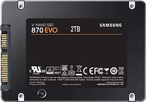 Samsung Electronics 870 EVO 2TB 2.5 Inch SATA III Internal SSD (MZ-77E2T0B/AM)