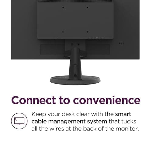Lenovo D24-40 Monitor, 23.8" FHD Display, Tilt Stand, HDMI and VGA Ports, 75Hz Refresh Rate, AMD FreeSync, 250 nits, Raven Black