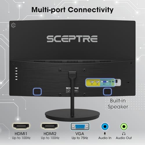 Sceptre New 27-inch Curved Gaming Monitor 100Hz HDMI X2 Build-in Speakers 2025