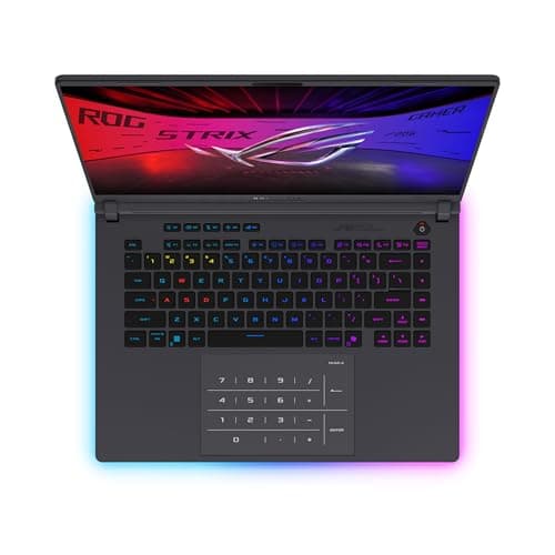 ASUS ROG Strix G16 (2025) Gaming Laptop, 16” ROG Nebula 16:10 2.5K 240Hz/3ms, NVIDIA® GeForce RTX™ 5080, Intel® Core Ultra 9 275HX, 32GB DDR5, 1TB PCIe Gen 4 SSD, Wi-Fi 7, Windows 11 Home, G615LW-AS96