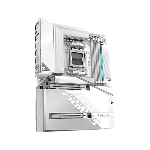 GIGABYTE X870 AORUS Stealth ICE AMD AM5 Motherboard, ATX, DDR5, 4X M.2, PCIe 5.0, 2xUSB-4,USB-C, WIFI7, 5GbE LAN, EZ-Latch