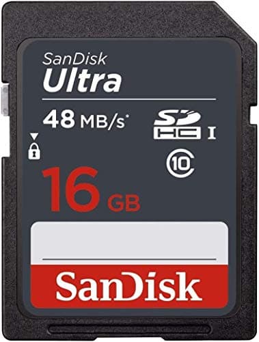 SanDisk 5 Pack Ultra 16GB SD SDHC Memory Flash Card UHS-I Class 10 Read Speed up to 48MB/s 320X SDSDUNB-016G-GN3IN Wholesale Lot + (5 Cases)