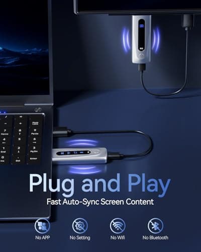 2025 Upgraded Wireless HDMI Transmitter and Receiver 328FT/100M, LED Display, 4K Decode 1080P@60Hz Ultra HD Video Output, Plug&Play 5G+2.4G for Video and Audio to Monitor from PC/Projector/TV Box