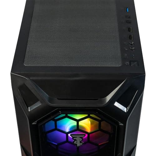 ViprTech Ghost 4.0 Liquid-Cooled PC - AMD Ryzen 7 (4.4Ghz Turbo), RTX 4060 Ti 8GB, 32GB DDR4 3200, 1TB NVMe SSD, VR-Ready, Streaming, WiFi, RGB, Win 11, Gaming Desktop Computer Prebuilt, Black