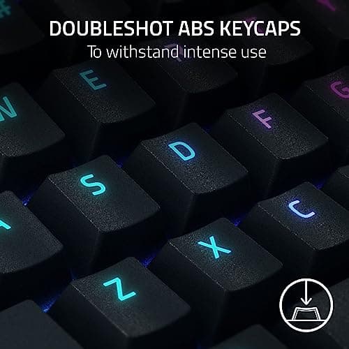 Razer BlackWidow V4 X Mechanical Gaming Keyboard: Yellow Switches Linear & Silent - 6 Macro Keys - Chroma RGB - Doubleshot ABS Keycaps - Roller & Media Keys - Snap Tap