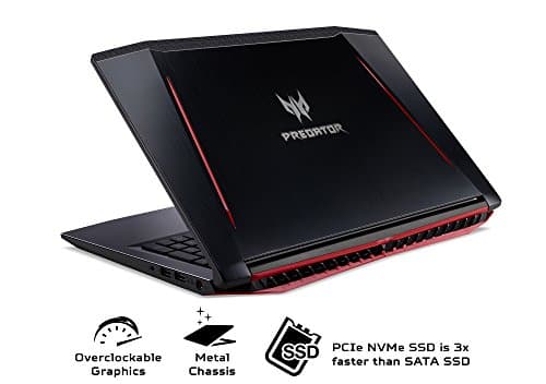Acer Predator Helios 300 Gaming Laptop PC, 15.6" FHD IPS w/ 144Hz Refresh, Intel i7-8750H, GTX 1060 6GB, 16GB DDR4, 256GB NVMe SSD, Aeroblade Metal Fans PH315-51-78NP