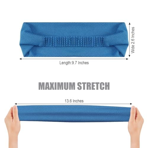 4 Pcs Cooling Headbands for Women Men Sport Sweatband for Running Yoga Cycling Hiking Workout