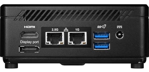 MSI Cubi 5 Mini Desktop (Intel i7-1255U, Intel Iris Xe, 8GB DDR4, 512GB PCIe SSD, Thunderbolt 4, WiFi 6E, Bluetooth 5.3, 65W PSU, 2 RJ-45, 1 Display Port, HDMI, Win 11 Pro) w/DKZ USB Port Expander