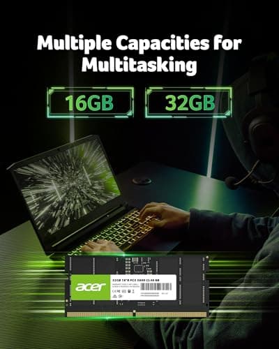 Acer SD200 DDR5 Single RAM 32GB 5600 MT/s CL46 Computer Memory for Laptop - BL.9BWWA.419
