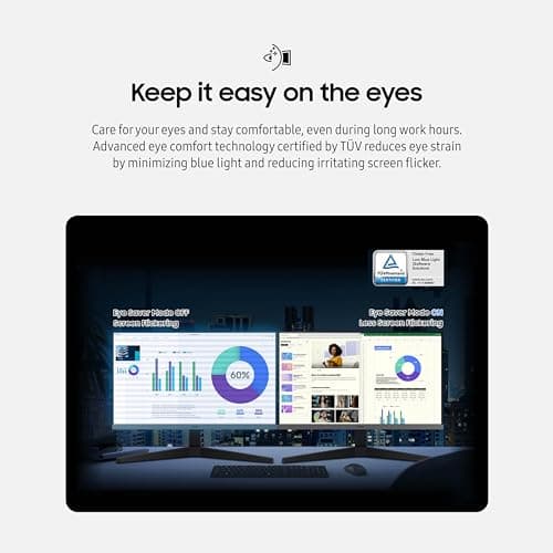Samsung 24-Inch S33GC Series Business Essential Computer Monitor, IPS Panel, Tilt Only Display Stand, 100Hz, HDMI and DisplayPort, AMD FreeSync, Advanced Eye Care, LS24C332GANXZA, 2023