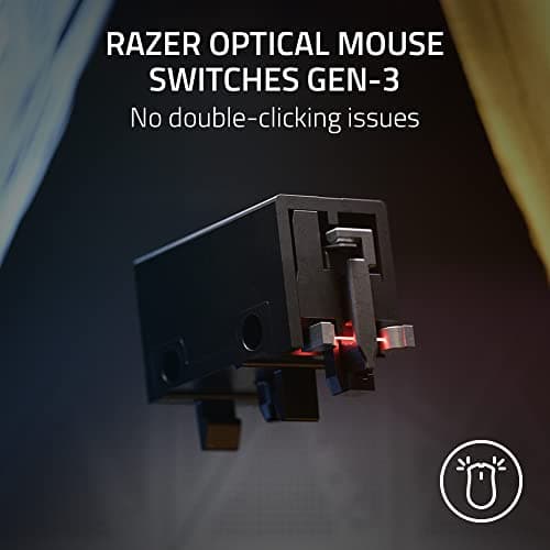 Razer DeathAdder V3 Wired Gaming Mouse: 59g Ultra Lightweight - Focus Pro 30K Optical Sensor - Fast Optical Switches Gen-3-8K Hz HyperPolling-6 Programmable Buttons -Ergonomic -Speedflex Cable- Black